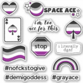Ace Asexual Sticker (Voorkant)