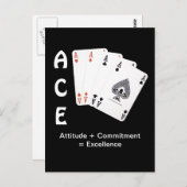 ACE Attitude + Commitment = Excellentie Briefkaart (Voorkant / Achterkant)