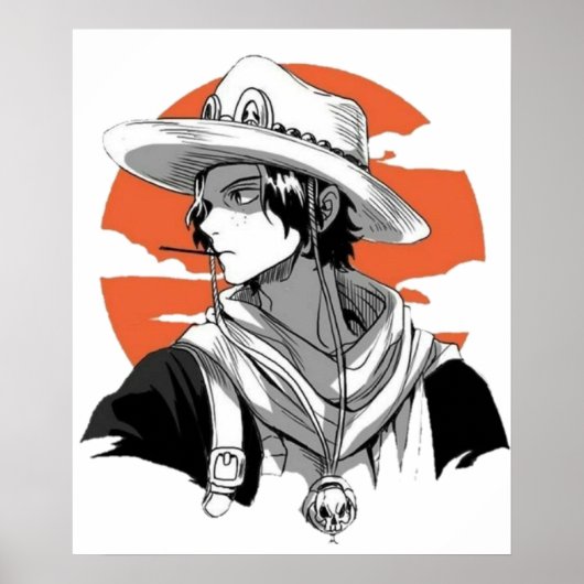 Ace Black en White Poster (Voorkant)