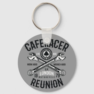 Ace Cafe Racer Reunion werkt hard Wright Hard Ride Sleutelhanger