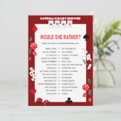 Ace Casino Baby shower - Bewerkbare naam, 5x7 Kaart (Staand voorkant)