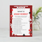 Ace Casino Baby shower - Bewerkbare naam, 5x7 Kaart (Staand voorkant)