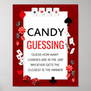 Ace Casino Baby shower Spelbord Poster