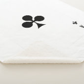 Ace club die Kaart speelt Funny Matching Halloween Sherpa Deken (3/4)