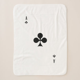 Ace club die Kaart speelt Funny Matching Halloween Sherpa Deken