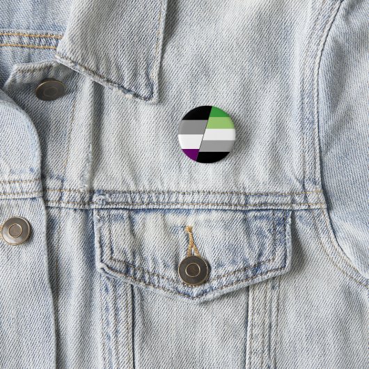 Ace en Aromantic Flag Ronde Button 3,2 Cm (In situ)