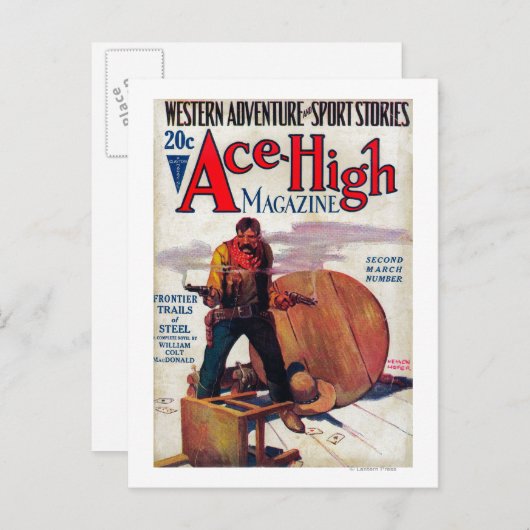 Ace High Magazine Hoesje 2 Briefkaart (Voorkant / Achterkant)