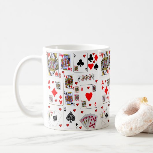 Ace Jouer des cartes Mug (Avec donut)