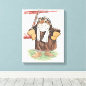 Ace konijn canvas afdrukken (Insitu (Houten vloer))