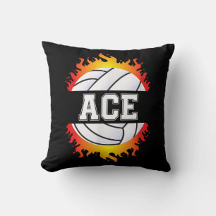 Ace Name Volleyball Player Boys Ball and Net Sport Kussen
