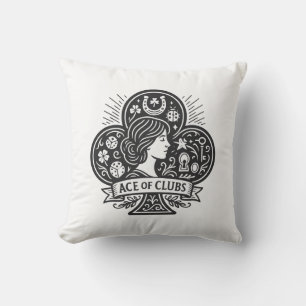 Ace of Clubs - Lady Luck Cameo Kussen
