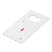 Ace of Diamonds Kredietkaart Flessenopener (Achterkant Gekanteld)