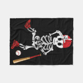 Ace of Hearts Blackjack Kaarten Halloween Matching Fleece Deken (Voorkant (Horizontaal))