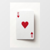 Ace of Hearts Kaart - Initialen Cling Raamsticker (Vel)