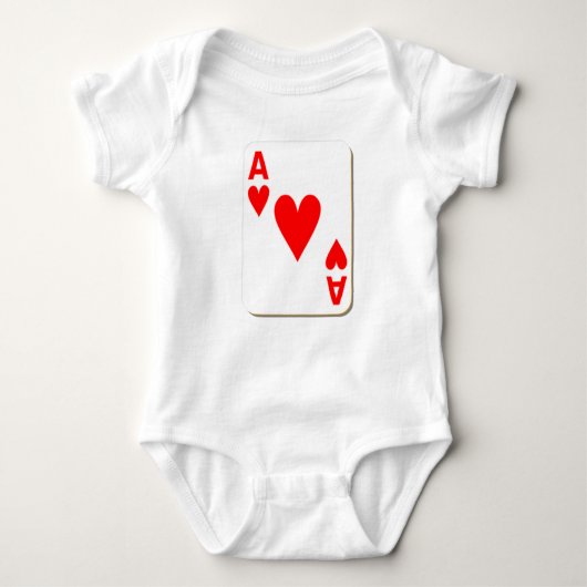 Ace of Hearts-speelkaart Romper (Voorkant)