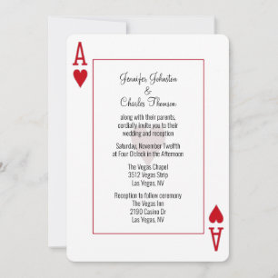 Ace of Hearts Wedding Kaart