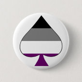 "Ace of Spades" — Aseksuele pride pin Ronde Button 5,7 Cm (Voorkant)