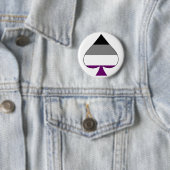 "Ace of Spades" — Aseksuele pride pin Ronde Button 5,7 Cm (In situ)