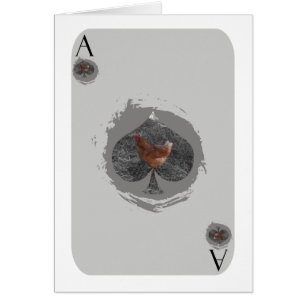 Ace of Spades Chicken Card