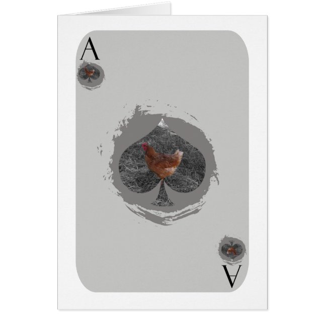 Ace of Spades Chicken Card (Voorkant)