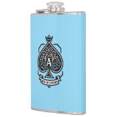 Ace of Spades Crest — Crowned Filigree Heupfles (Links)