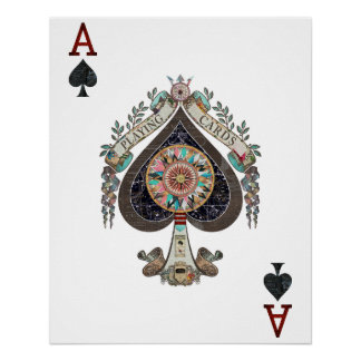 Ace of Spades - Digital Decoupage Perfect Poster