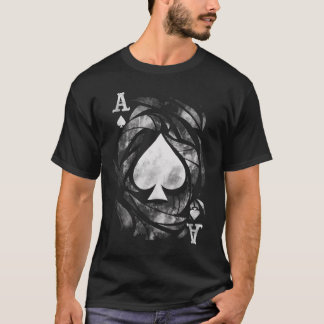 Ace of Spades Grunge Effect Kaart Player T-shirt