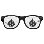Ace of spades Halloween poker party shades Retro Zonnebril (Voorkant)