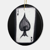Ace of Spades Keramisch Ornament (Links)
