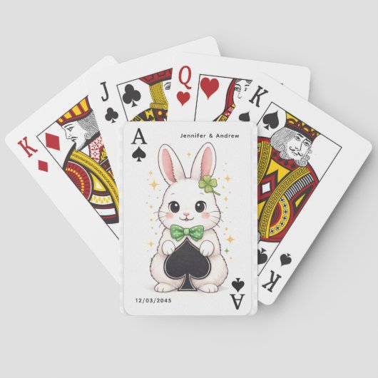 Ace of Spades Lucky Rabbit Poker Card  Pokerkaarten (Achterkant)