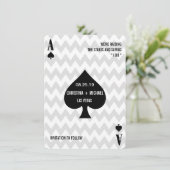 Ace of Spades Modern Chic Photo Save the Date (Staand voorkant)