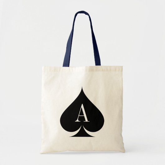 Ace of spades poker bruiloft canvas tas (Voorkant)