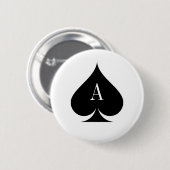 Ace of spades poker button (Voorkant /achterkant)