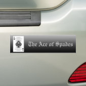 Ace of Spades Poker Card: Bumpersticker (Op auto)