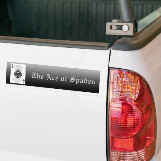 Ace of Spades Poker Card: Bumpersticker (Op Truck)