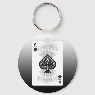 Ace of Spades Poker Kaart: Sleutelhanger