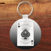 Ace of Spades Poker Kaart: Sleutelhanger (Voorkant)