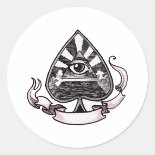 Ace of Spades Ronde Sticker