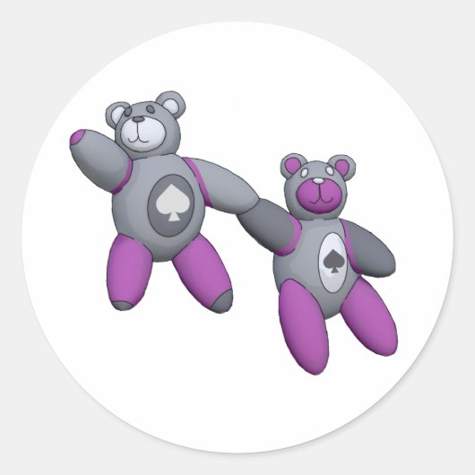 Ace of Spades Ronde Sticker (Voorkant)