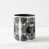 Ace of Spades Skull Coffee Mok (Midden)