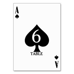 Ace of Spades Vegas Casino Bruiloft Menu+Table Kaart