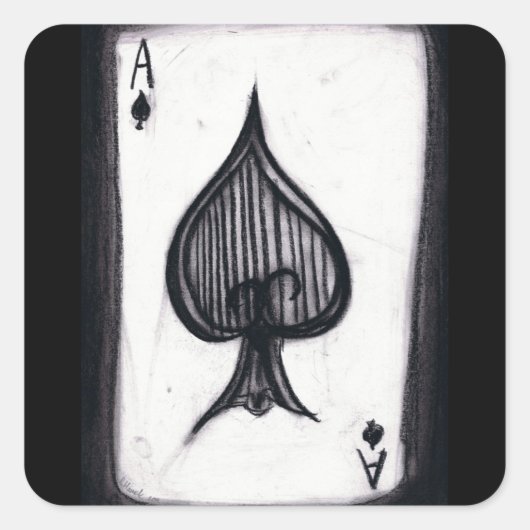 Ace of Spades Vierkante Sticker (Voorkant)