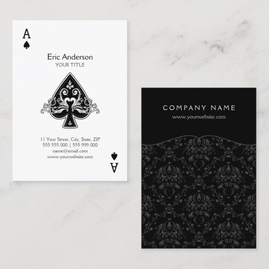 Ace of Spades Visitekaartje (Voorkant / Achterkant)