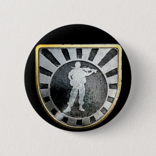 Ace Pin Black Ronde Button 5,7 Cm