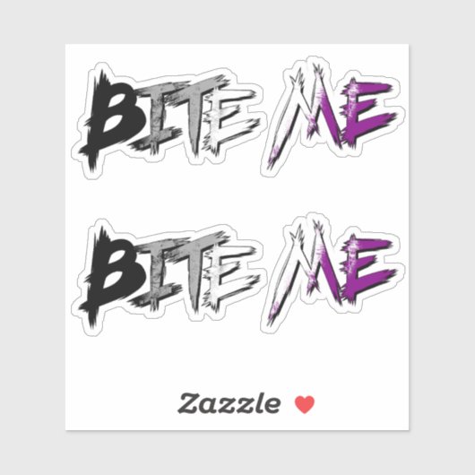 Ace Pride Bite Me Sticker (Vel)
