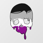 Ace Pride Drippende Schedel Raamsticker (Vel)
