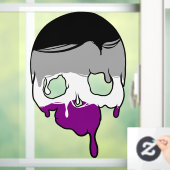 Ace Pride Drippende Schedel Raamsticker (Huis)