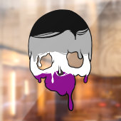 Ace Pride Drippende Schedel Raamsticker (Vel 2)