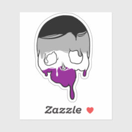 Ace Pride druppelende schedel Sticker