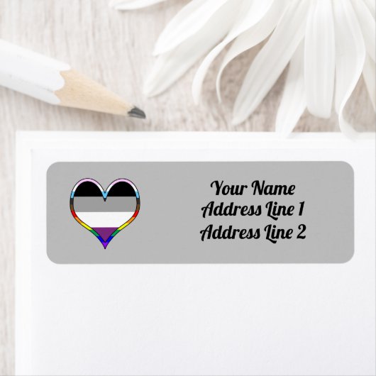 Ace Pride Étiquette de coeur (En situation)